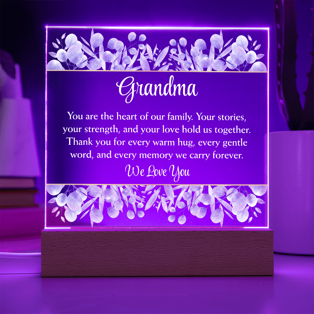 “The Heart of Our Family” Grandma Acrylic Plaque