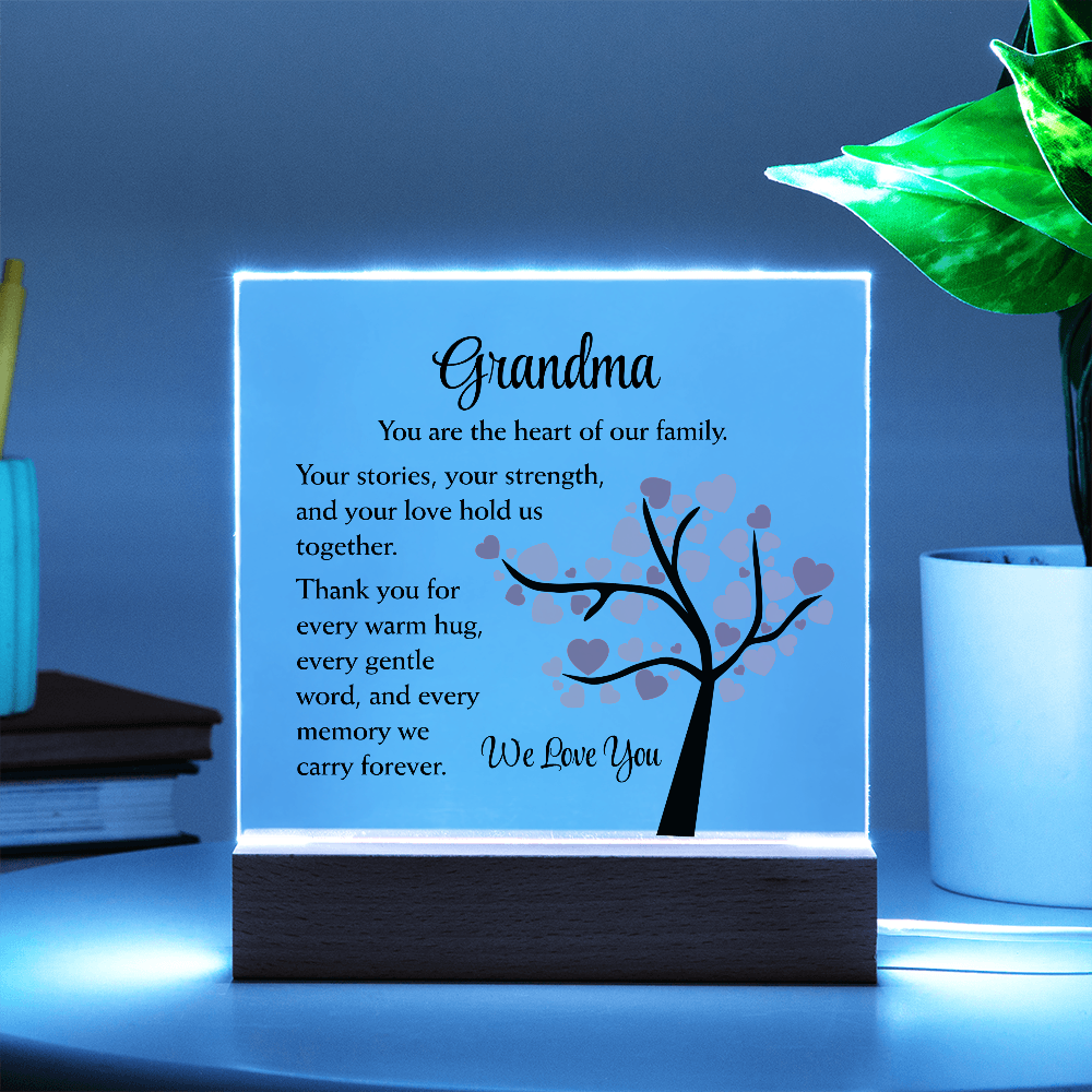 Sentimental Grandma Acrylic Keepsake — Heartfelt Display Piece