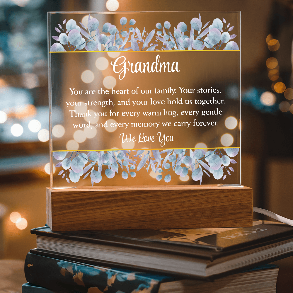 “The Heart of Our Family” Grandma Acrylic Plaque