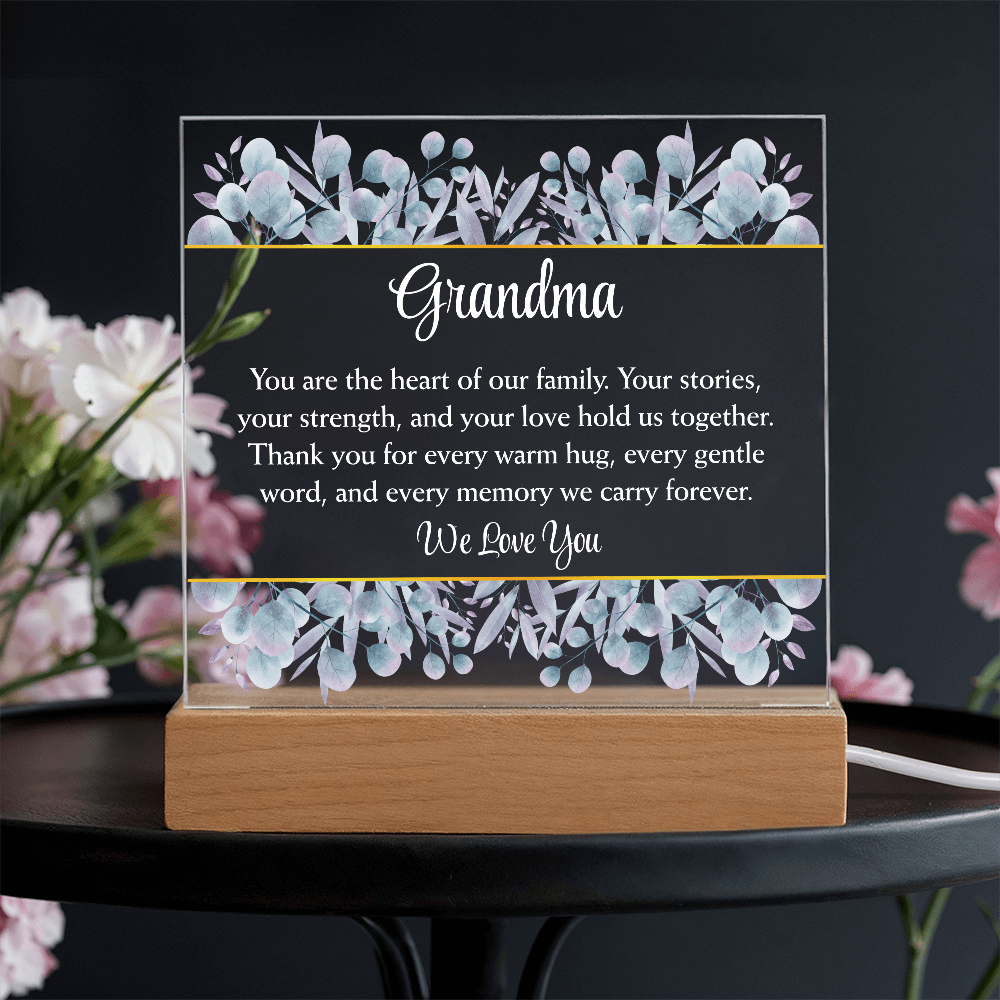 “The Heart of Our Family” Grandma Acrylic Plaque