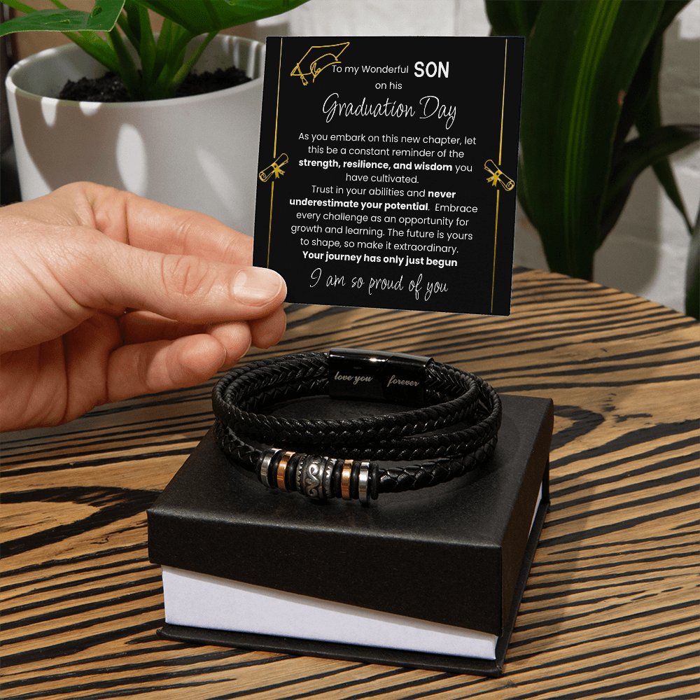 A Lifetime of Pride on His Wrist: The Son's Graduation Message Bracelet