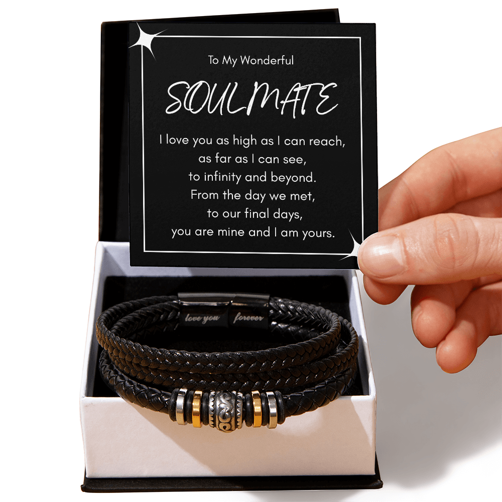 To My Wonderful Soulmate - Infinity Love Men's Bracelet