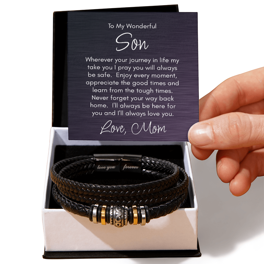 To My Wonderful Son - Journey of Life Men's Bracelet