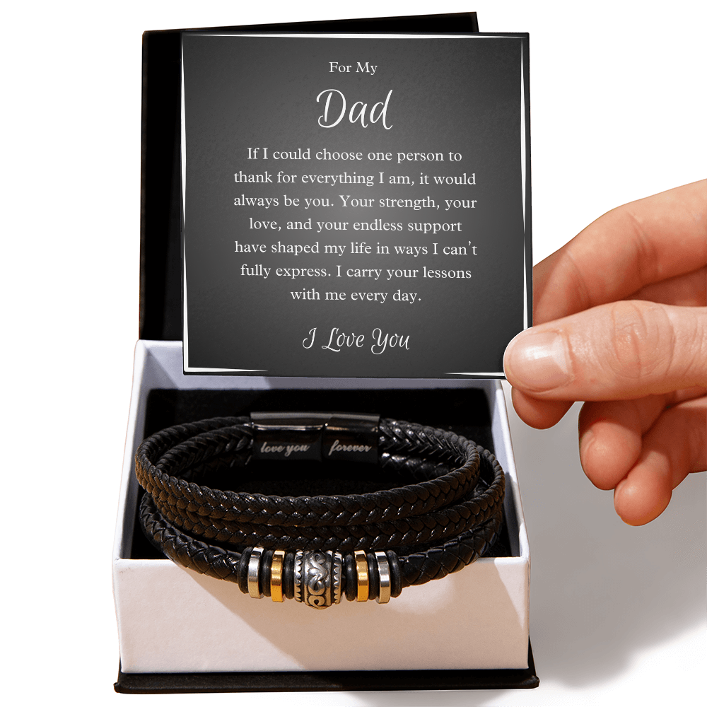 To My Dad – Love You Forever Bracelet, Meaningful Gift from Son or Daughter