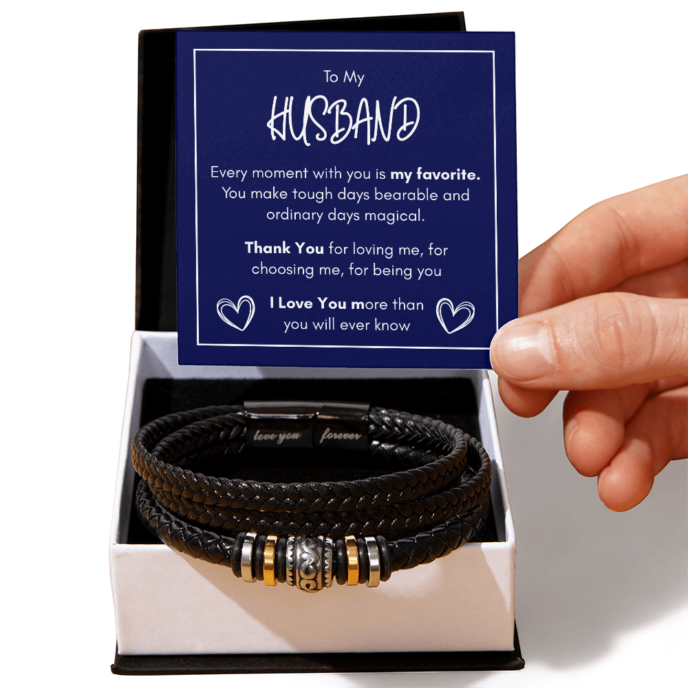 To My Husband — Romantic Message Bracelet