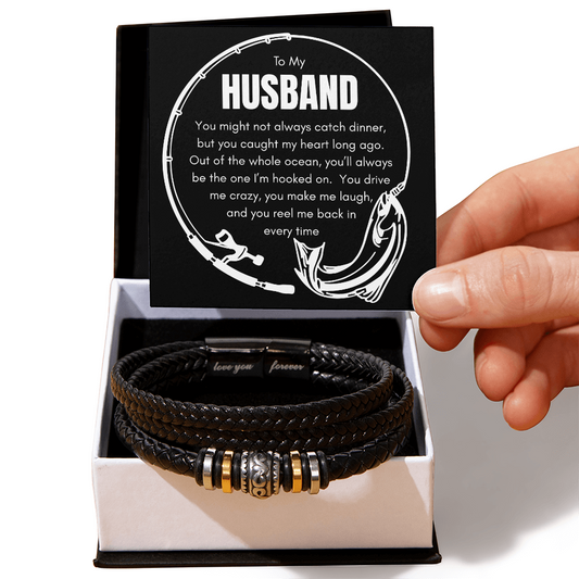 Gift Bracelet For Your Fisherman Husband - The One Who Reeled You In!