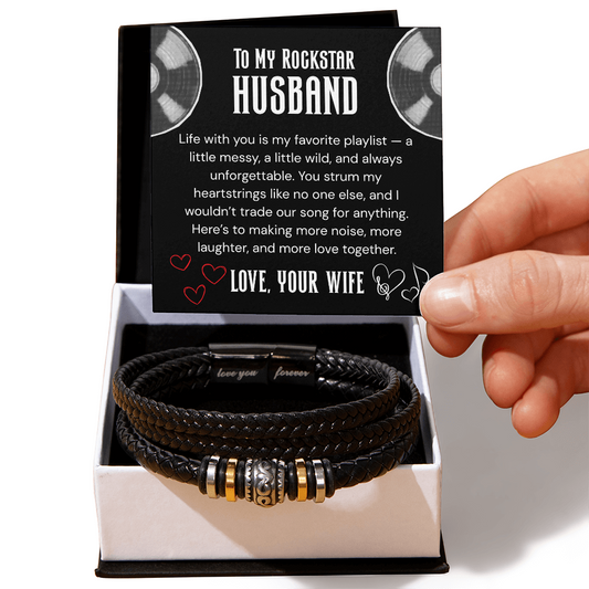 Rockstar Husband Bracelet – A Love Song He'll Always Wear 🎸❤️