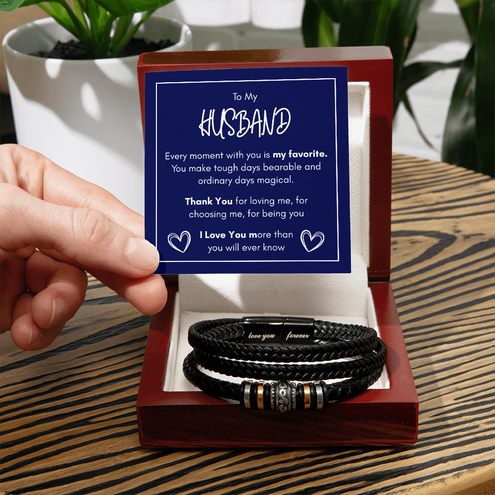 To My Husband — Romantic Message Bracelet