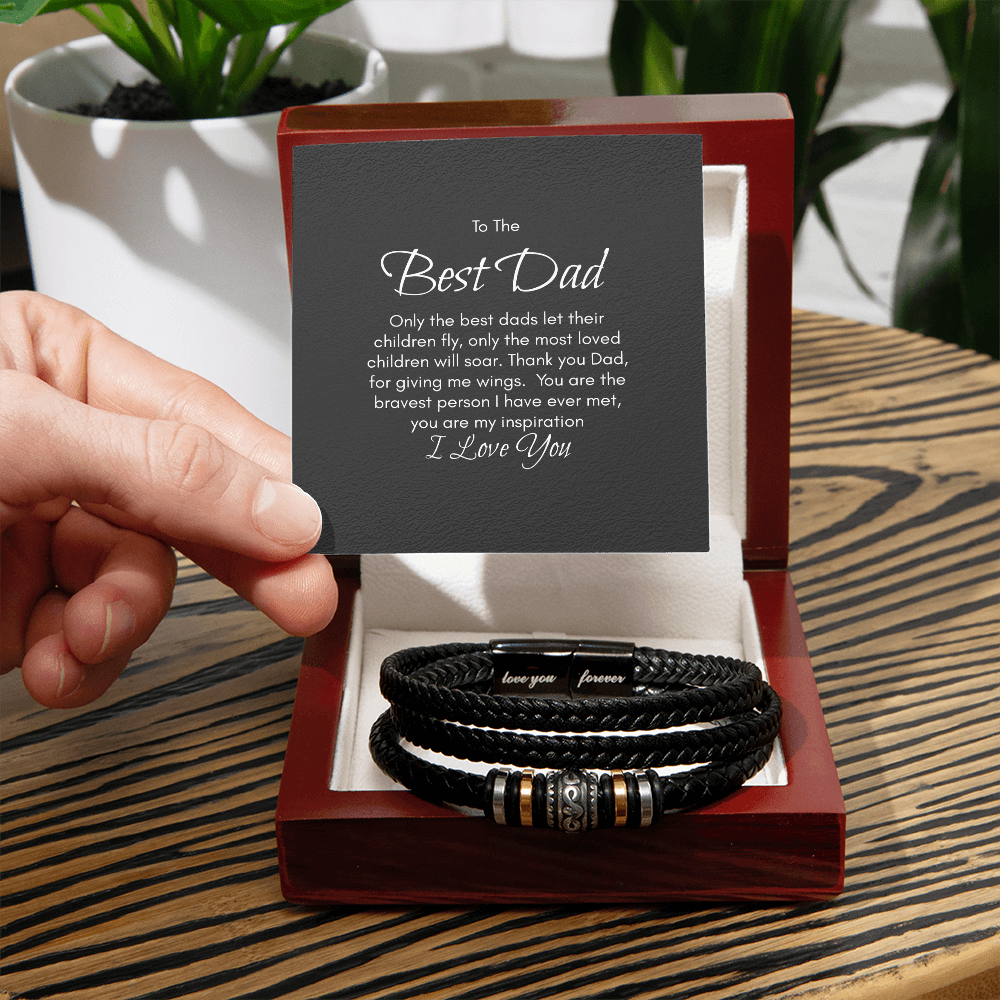“Thank You for My Wings” – A Bracelet for the Dad Who Let You Soar