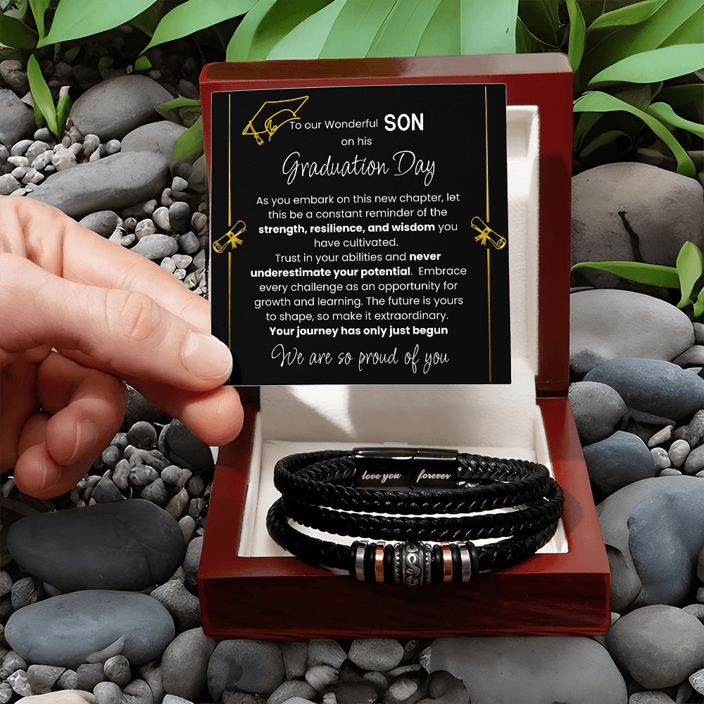 A Symbol of Strength for His Next Chapter: The Son's Graduation Keepsake Bracelet