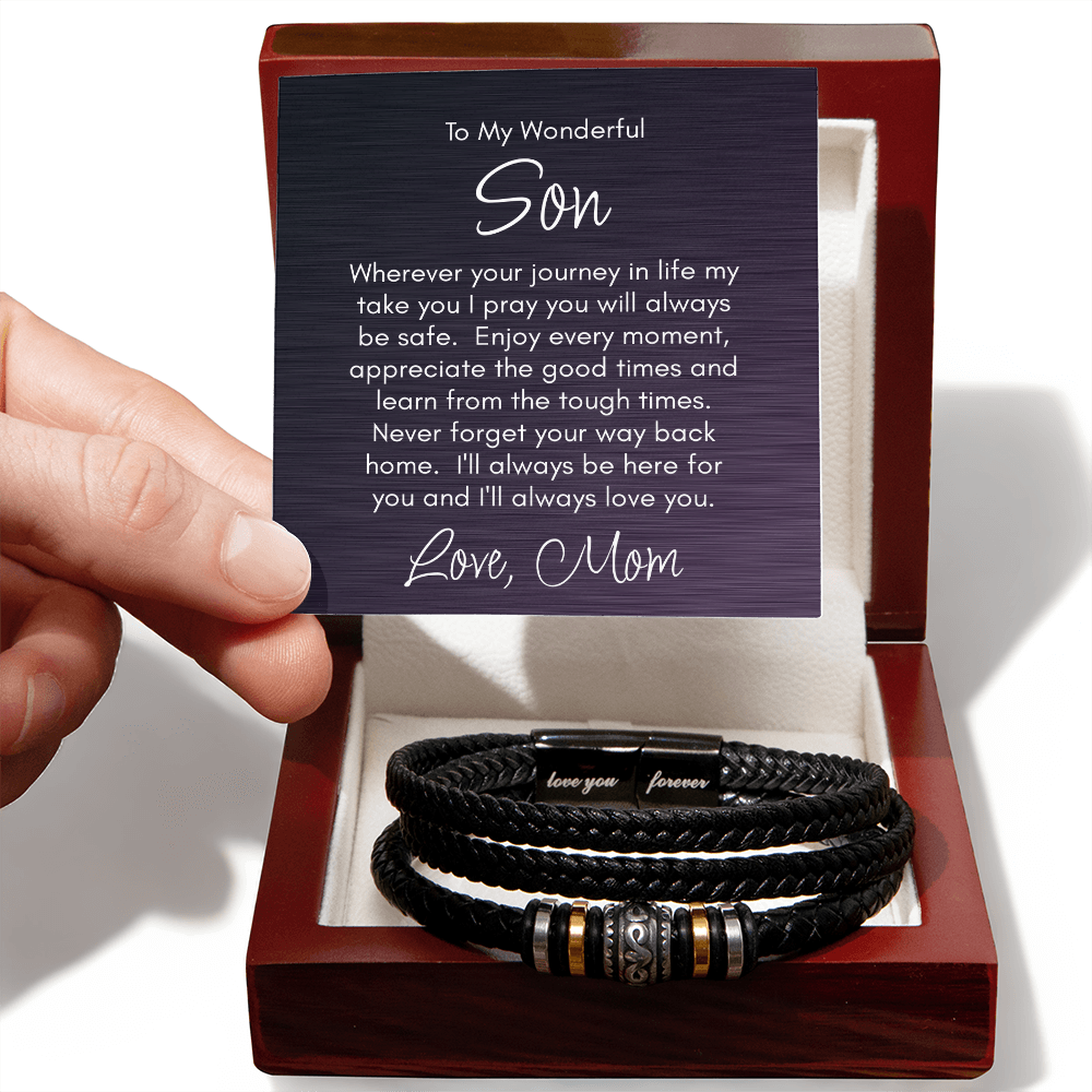 To My Wonderful Son - Journey of Life Men's Bracelet