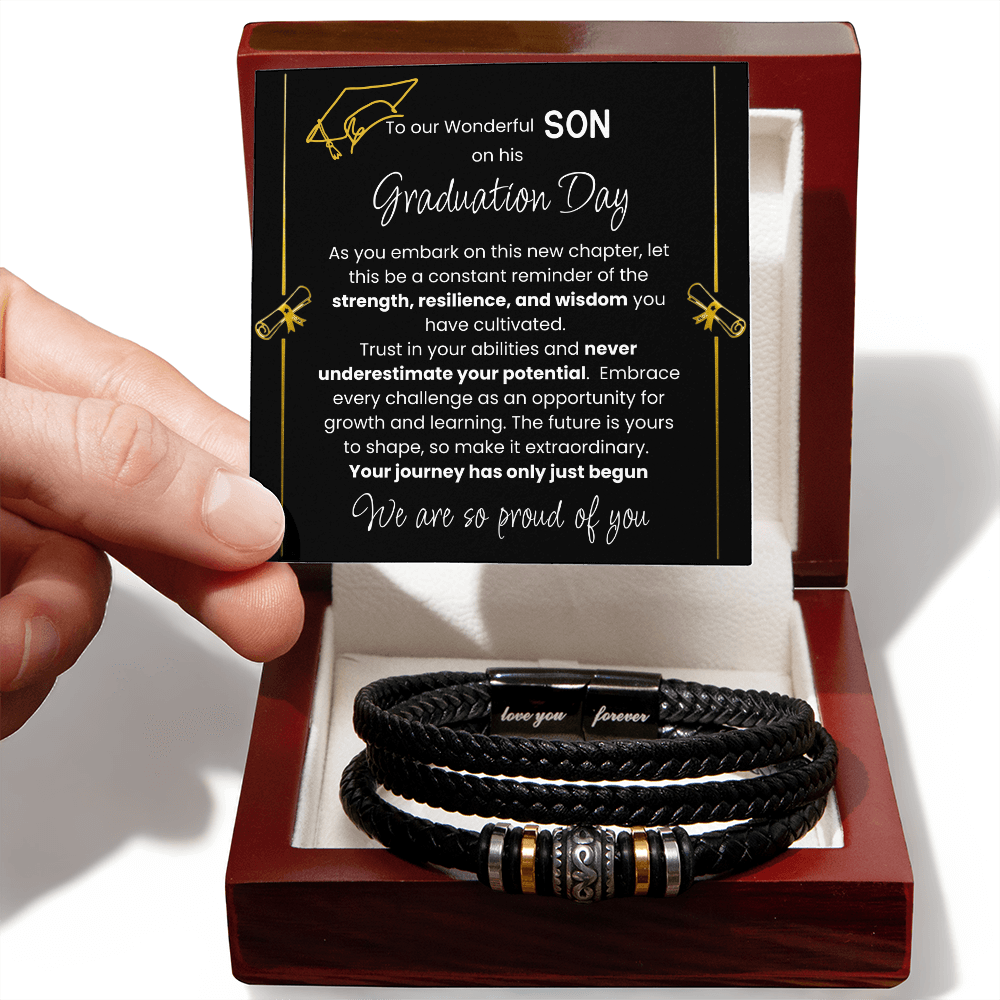 A Symbol of Strength for His Next Chapter: The Son's Graduation Keepsake Bracelet