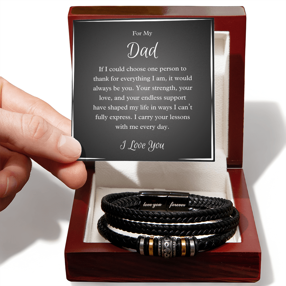 To My Dad – Love You Forever Bracelet, Meaningful Gift from Son or Daughter