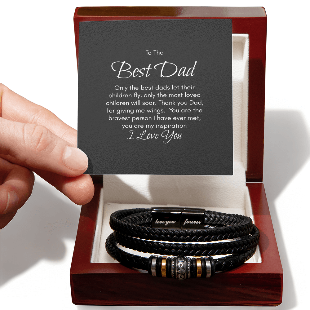 “Thank You for My Wings” – A Bracelet for the Dad Who Let You Soar