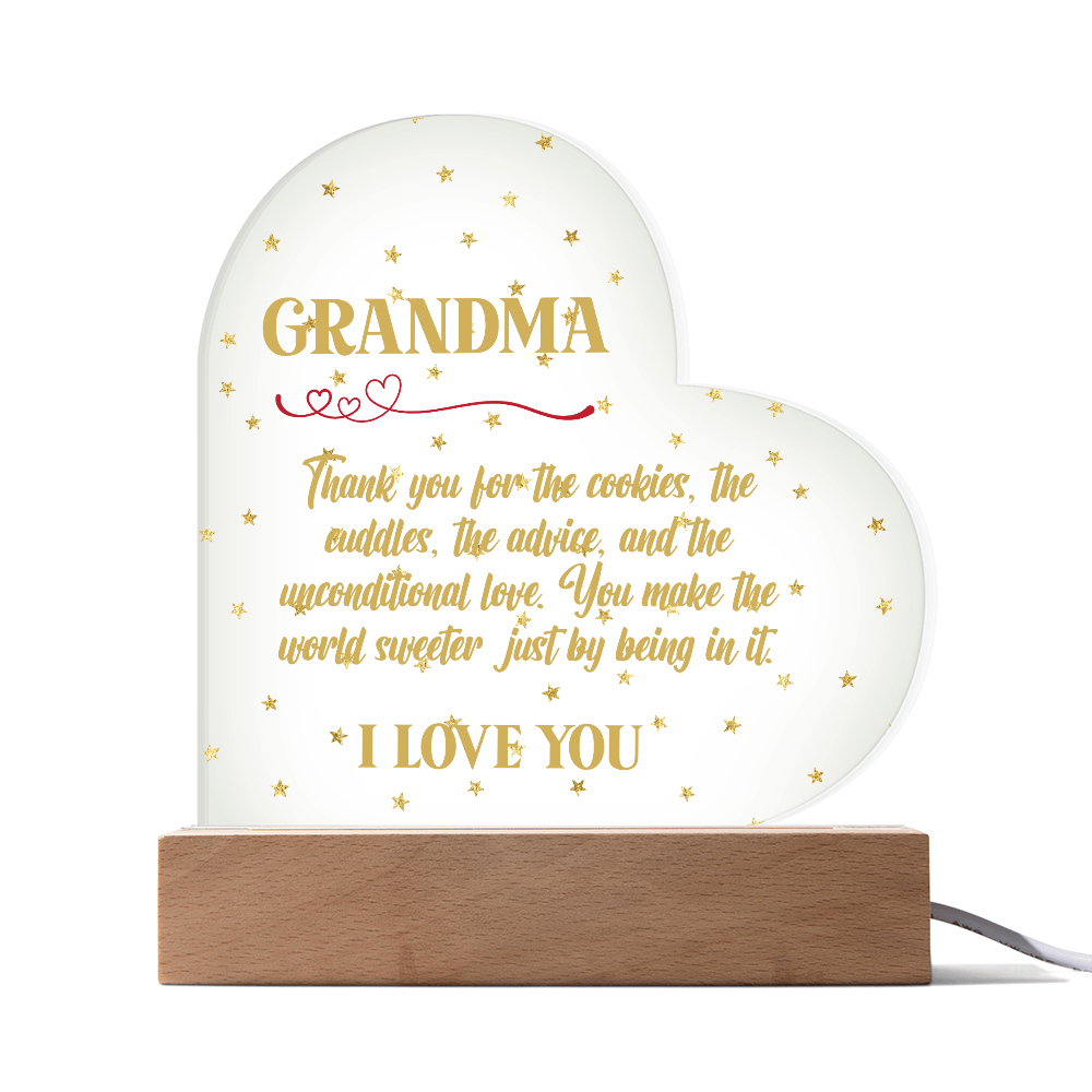 “Cookies, Cuddles & Love” Grandma Appreciation Plaque