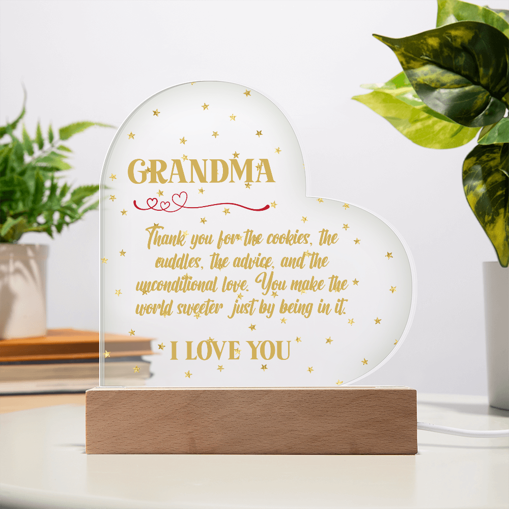 “Cookies, Cuddles & Love” Grandma Appreciation Plaque