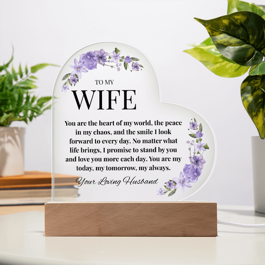 Husband-to-Wife Acrylic Love Note