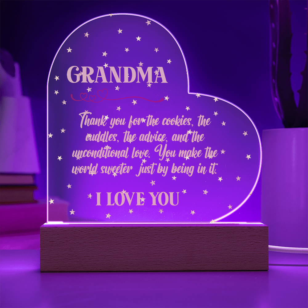 “Cookies, Cuddles & Love” Grandma Appreciation Plaque