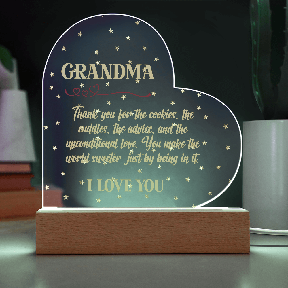 “Cookies, Cuddles & Love” Grandma Appreciation Plaque
