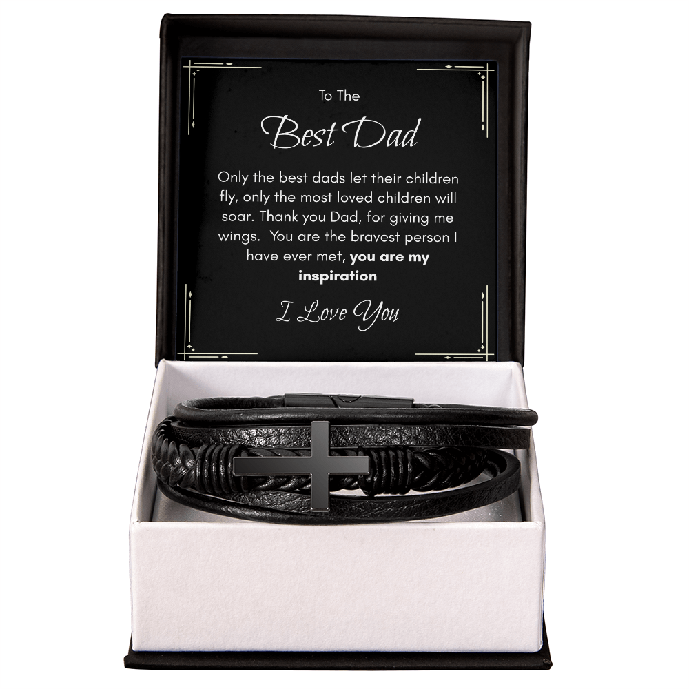 To the Best Dad Cross Bracelet