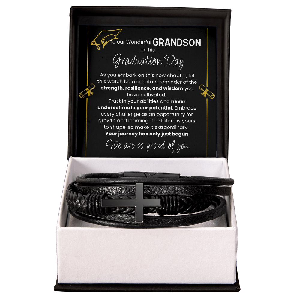 A Legacy of Strength and Pride: The Grandson's Graduation Message Bracelet