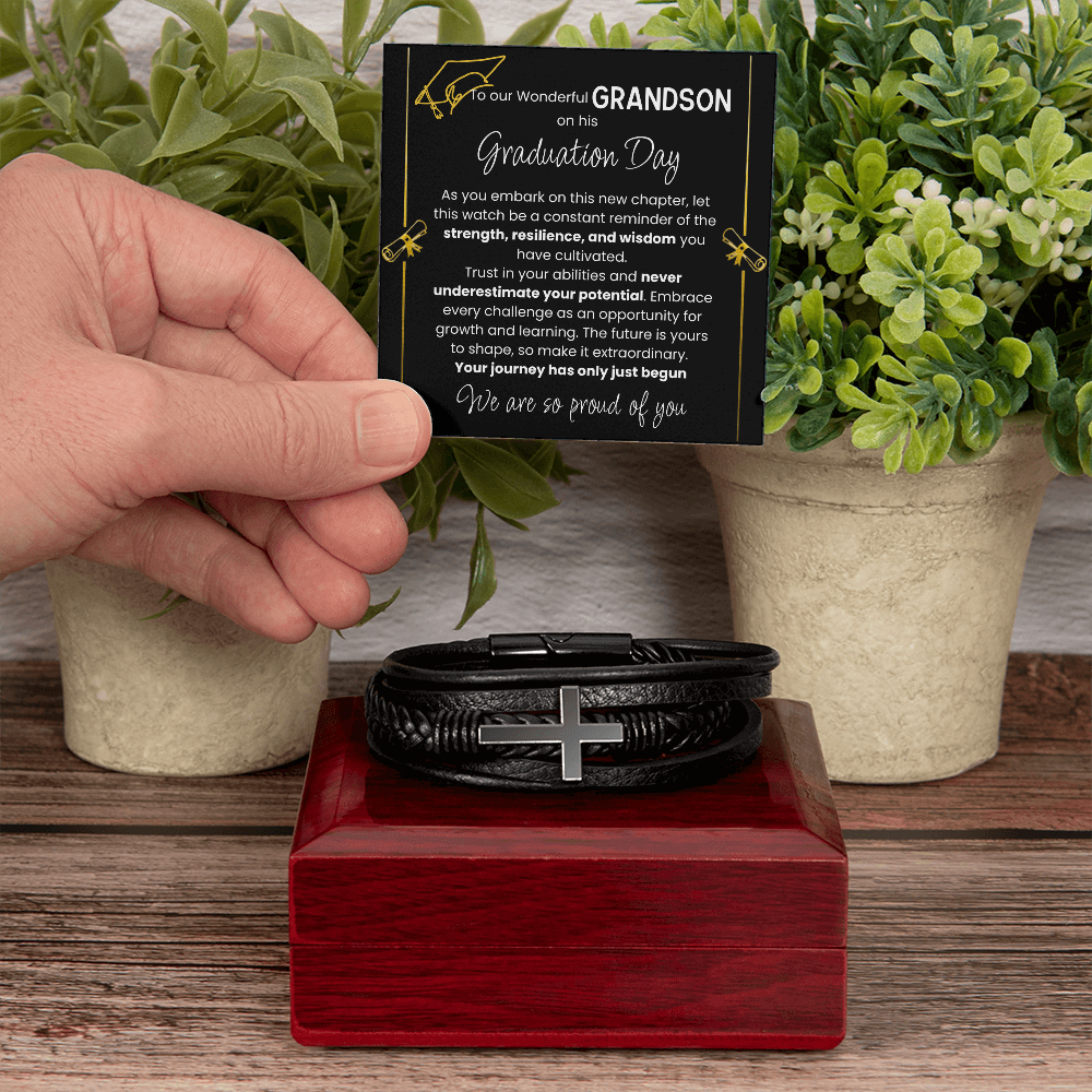 A Legacy of Strength and Pride: The Grandson's Graduation Message Bracelet