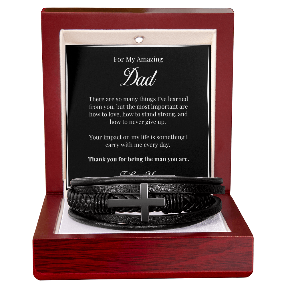 Amazing Dad Cross Bracelet – Meaningful Gift for Dad from Son or Daughter