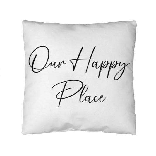 Our Happy Place Pillow