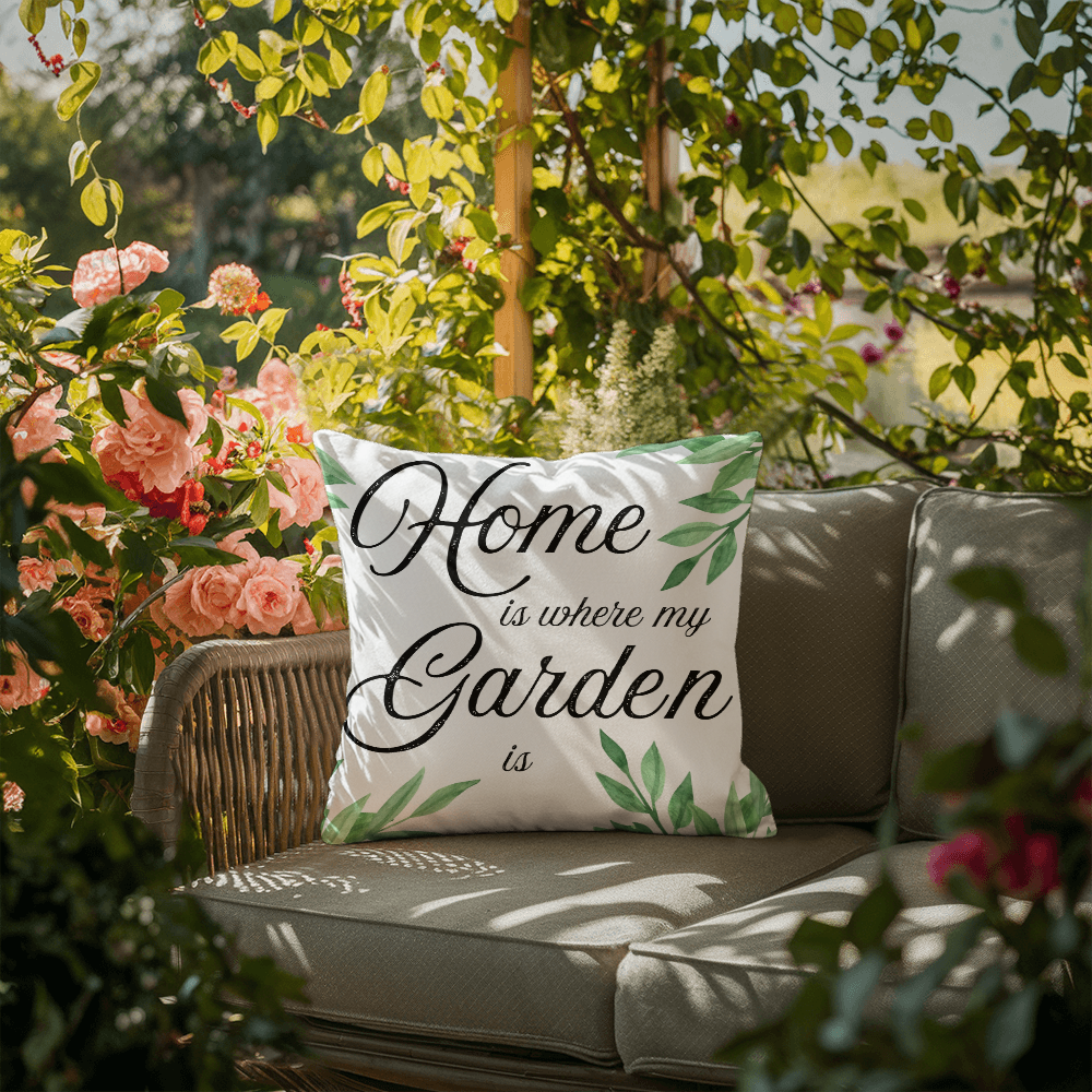 Home Is Where My Garden Is – Elegant Garden Pillow
