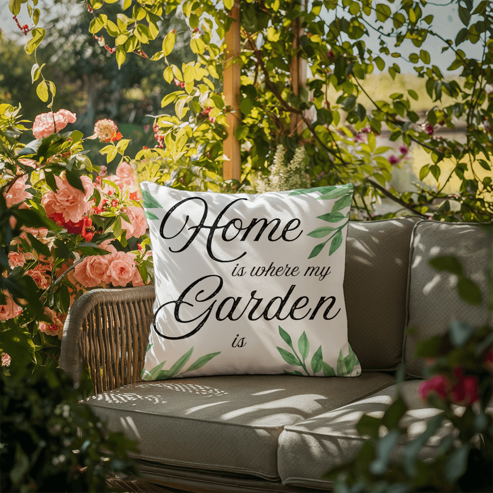 Home Is Where My Garden Is – Elegant Garden Pillow