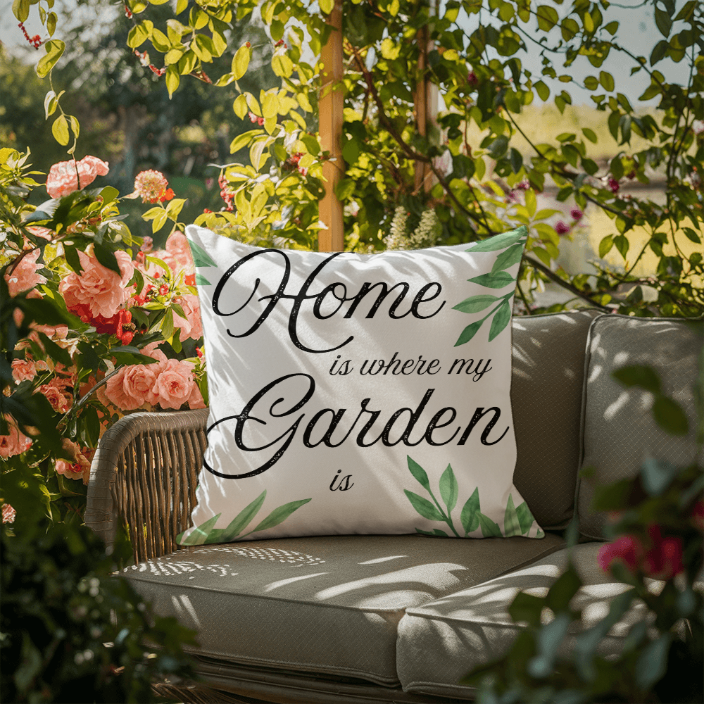Home Is Where My Garden Is – Elegant Garden Pillow
