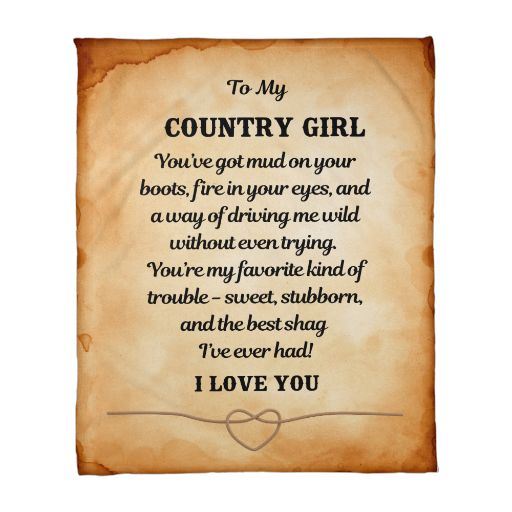 To My Country Girl - The Wild Heart Fleece Blanket
