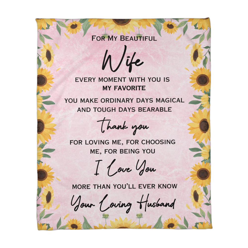 To My Wiife — Magical Moments Love Blanket