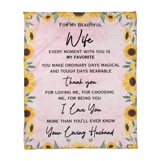 To My Wiife — Magical Moments Love Blanket