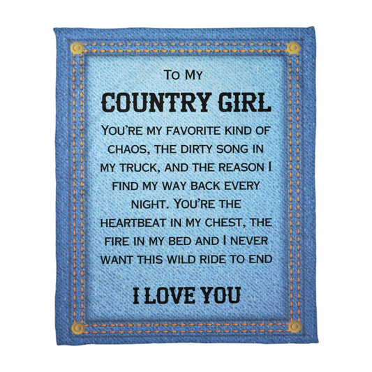 To My Country Girl - The Wild Ride Fleece Blanket