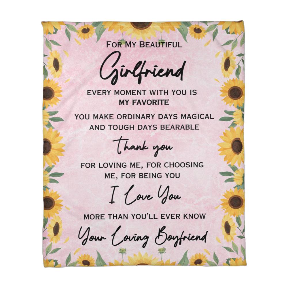To My Girlfriend — Magical Moments Love Blanket