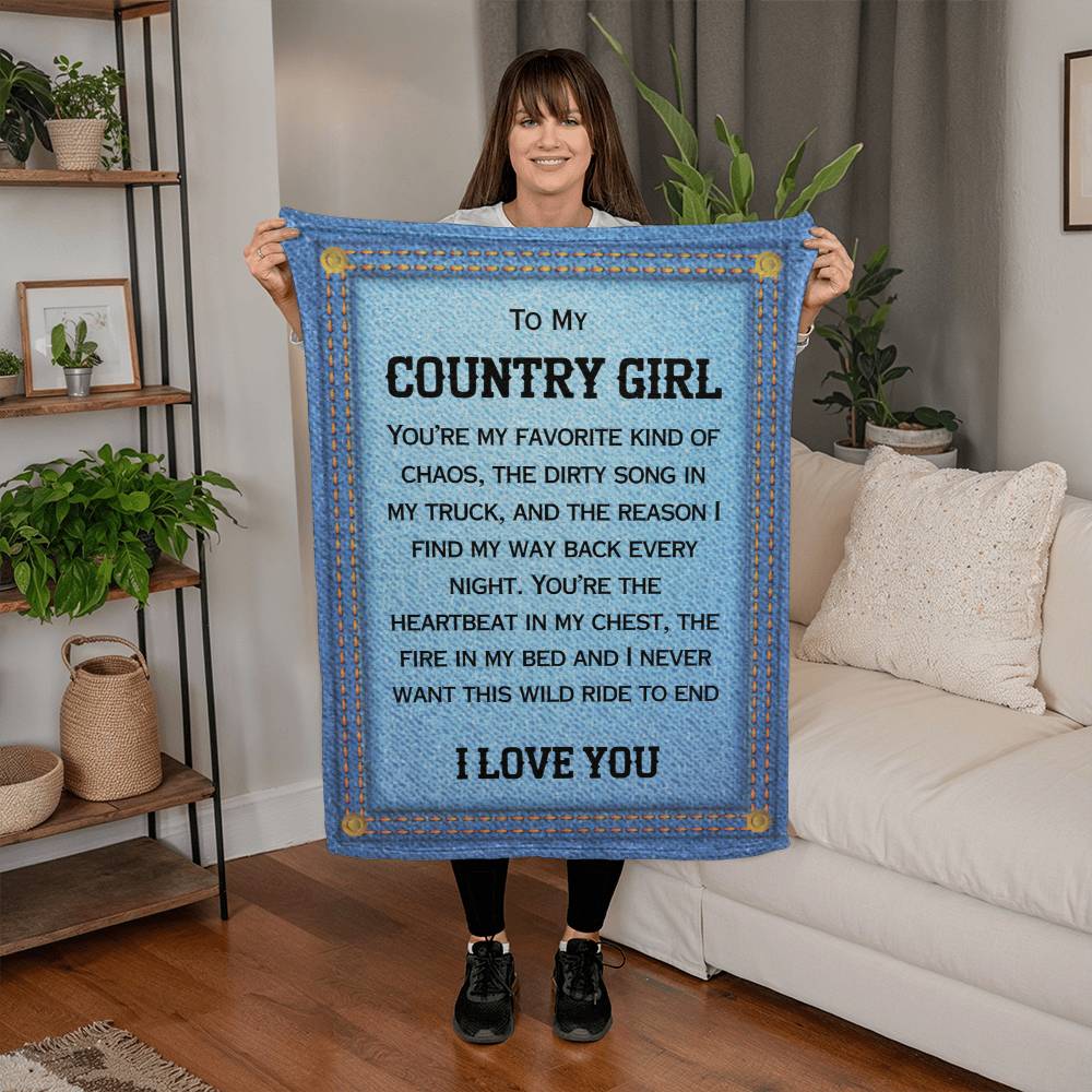 To My Country Girl - The Wild Ride Fleece Blanket