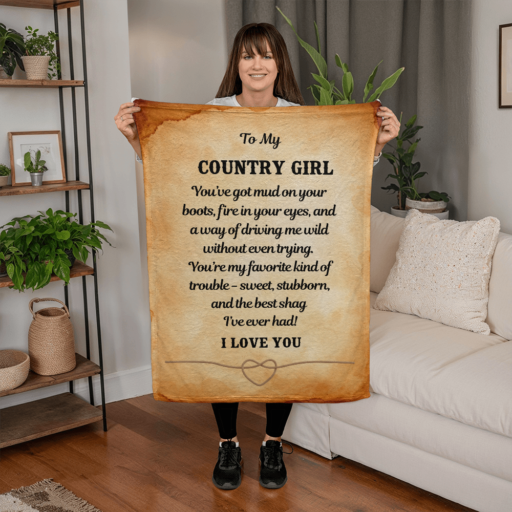 To My Country Girl - The Wild Heart Fleece Blanket