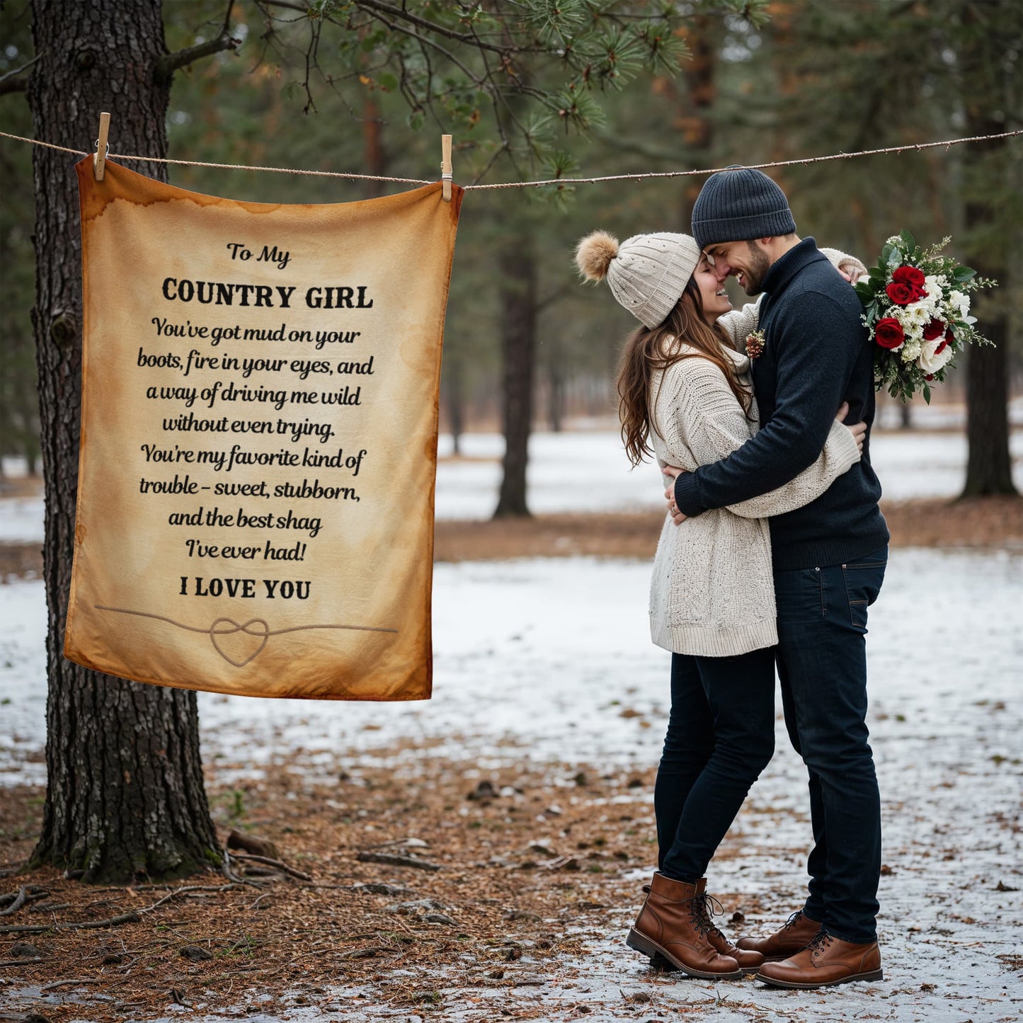 To My Country Girl - The Wild Heart Fleece Blanket
