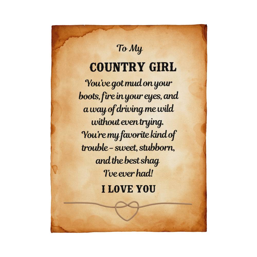 To My Country Girl - The Wild Heart Fleece Blanket