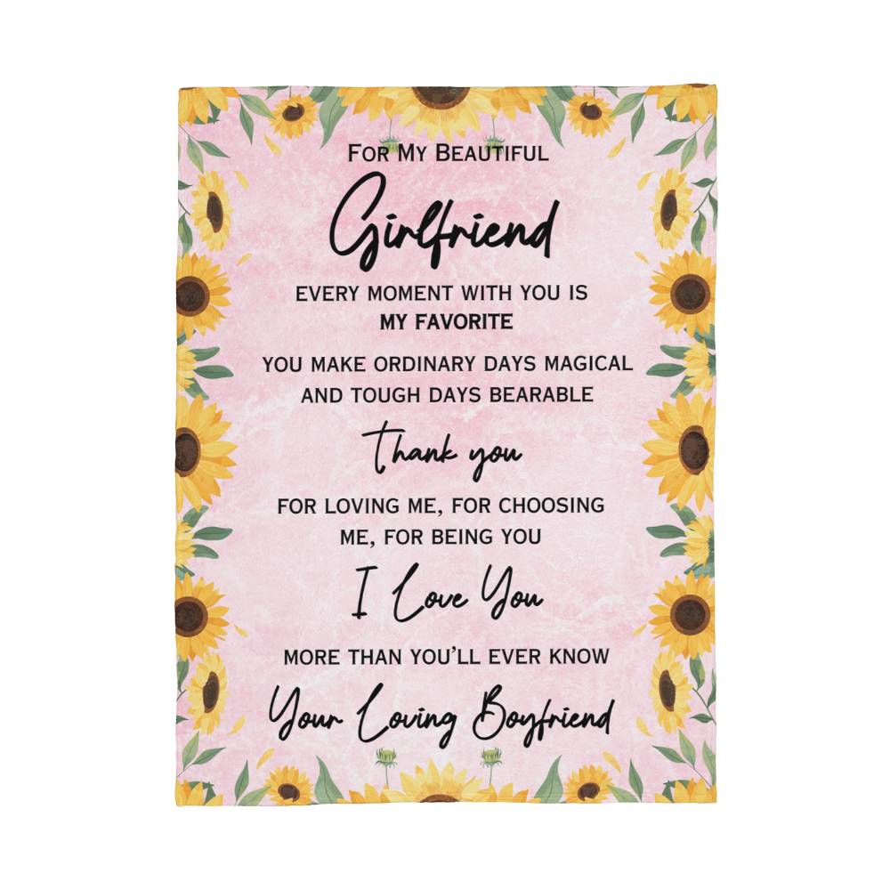 To My Girlfriend — Magical Moments Love Blanket