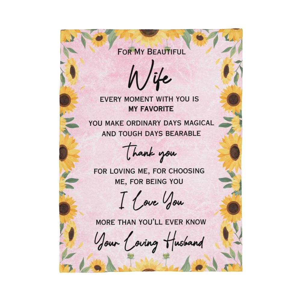 To My Wiife — Magical Moments Love Blanket
