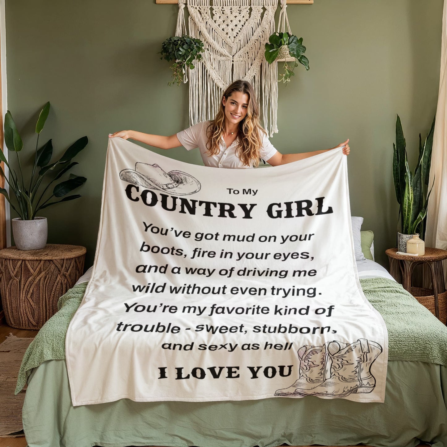 Cozy Blanket For Your Country Girl