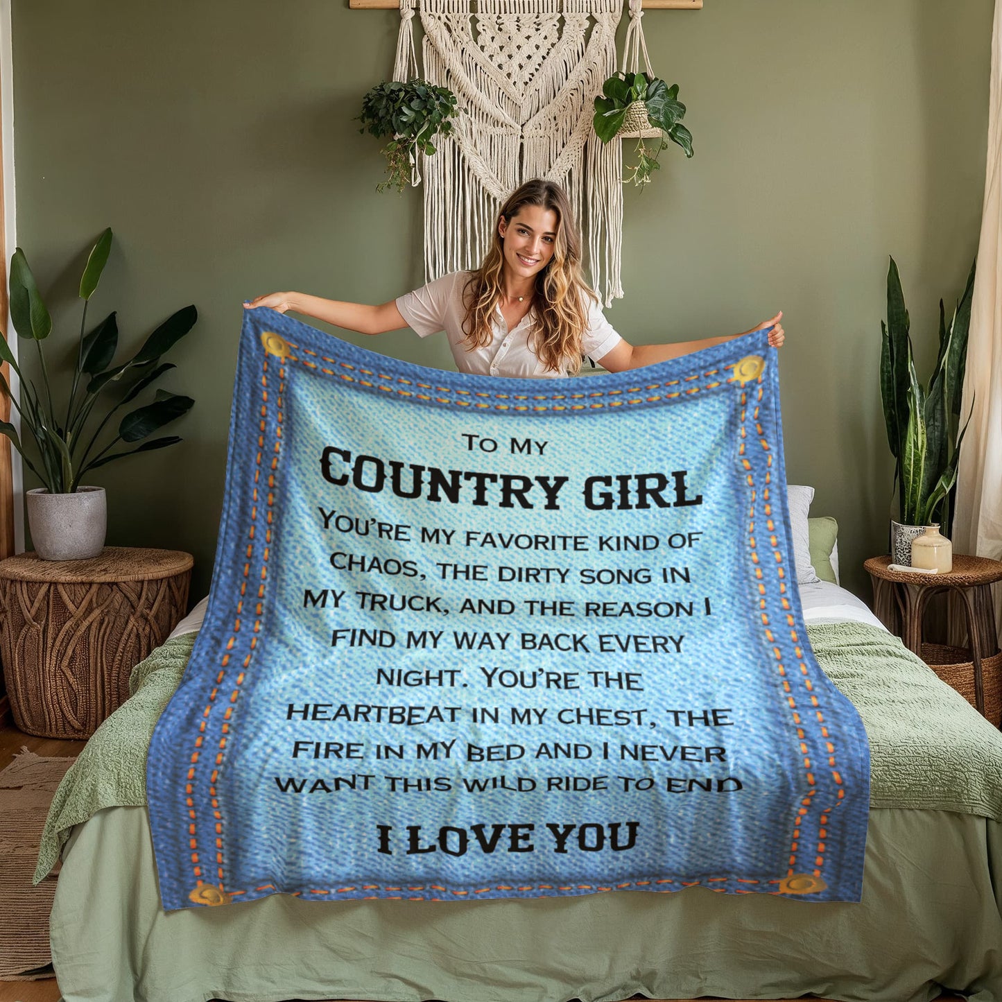 To My Country Girl - The Wild Ride Fleece Blanket