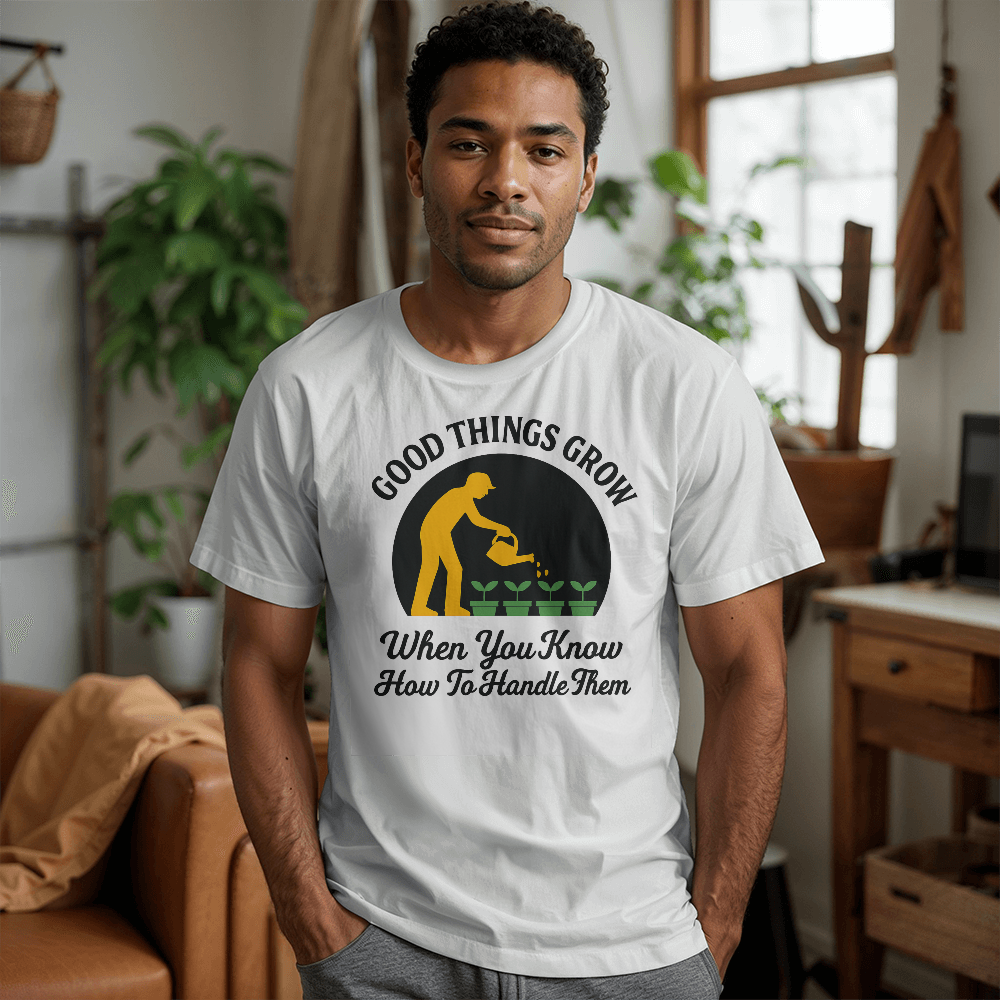 Good Things Happen When You Know How To Handle Them - Gardening T-Shirt For Men
