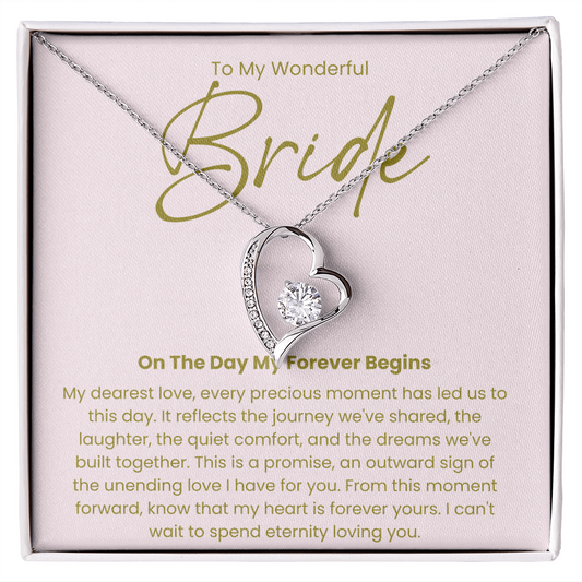 Necklace For A Wonderful Bride, From her Groom