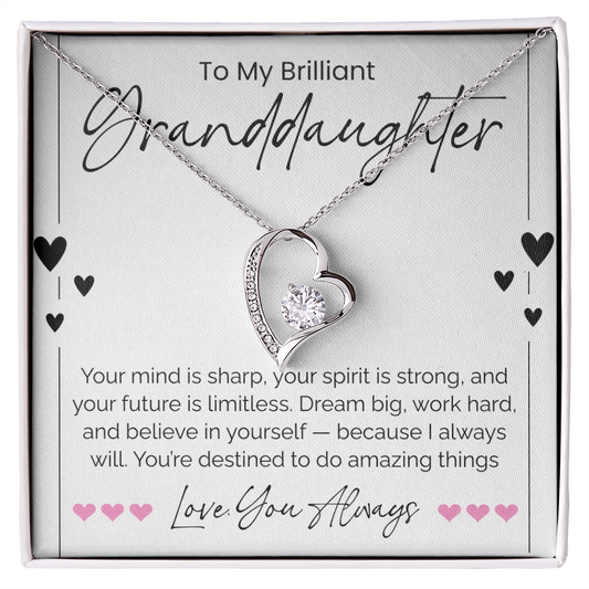 To My Brilliant Granddaughter Necklace – A Gift of Love, Pride & Inspiration