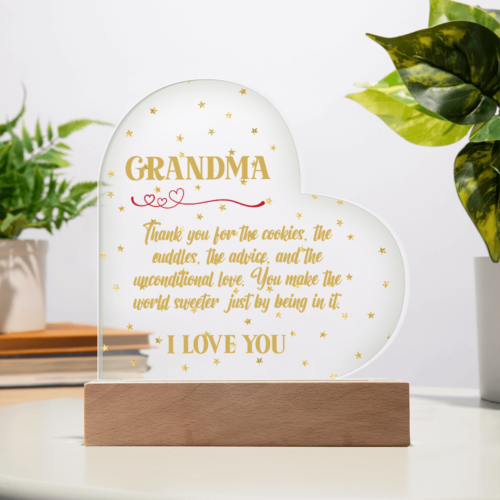 “Cookies, Cuddles & Love” Grandma Appreciation Plaque