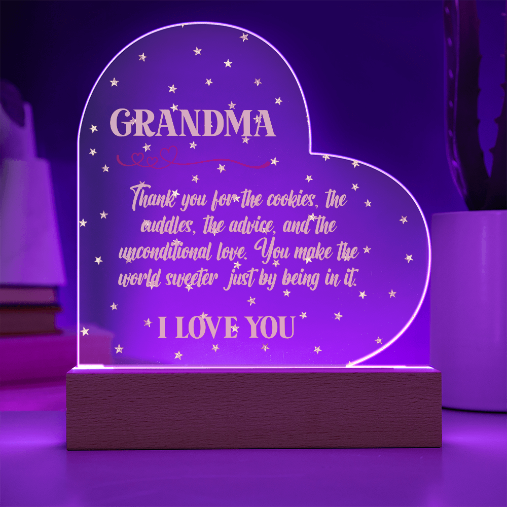 “Cookies, Cuddles & Love” Grandma Appreciation Plaque