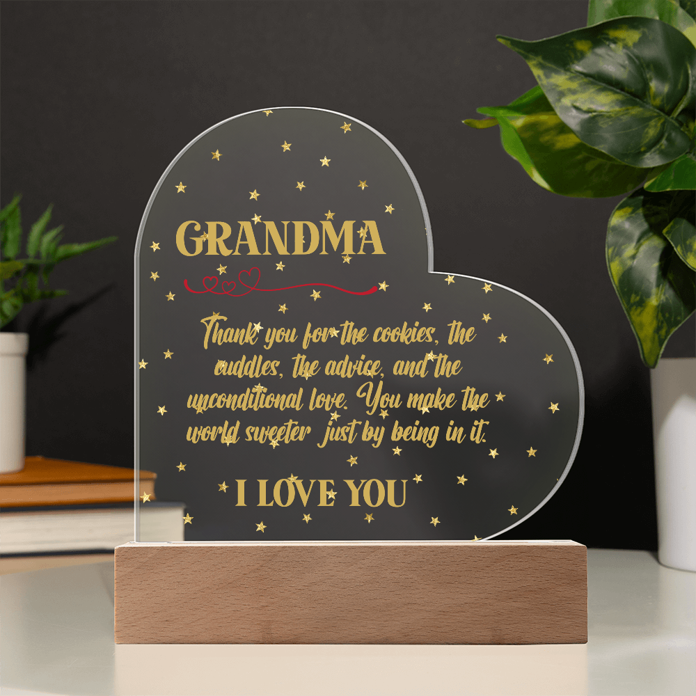 “Cookies, Cuddles & Love” Grandma Appreciation Plaque